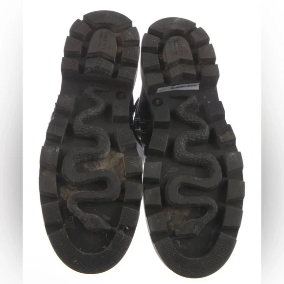 Gucci double G leather combat boots black size 37 $1,460 - Picture 7 of 7